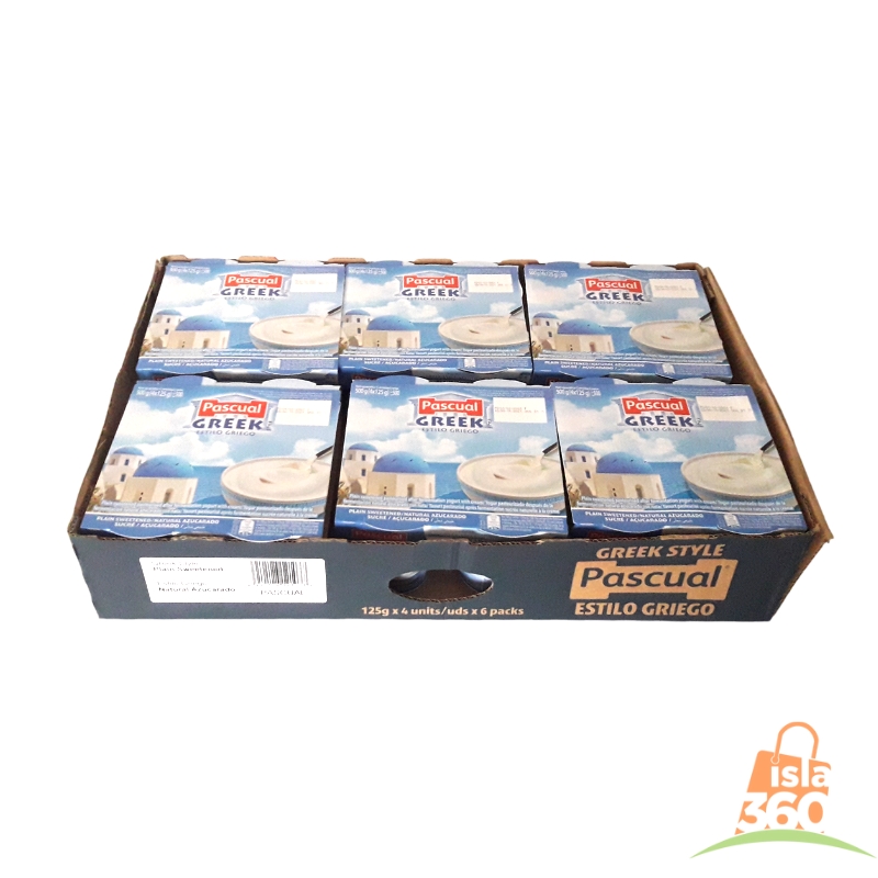 Ups diferente ignorancia Caja de yogurt natural PASCUAL estilo griego (6 packs x 4 vasitos 125g) –  Isla360