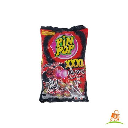 Chupa Chupa PIN POP XXXL sabor cereza negra 48u