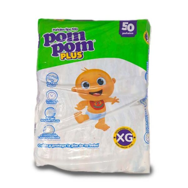 Pañal desechable POM POM Plus talla XG (50 culeros)