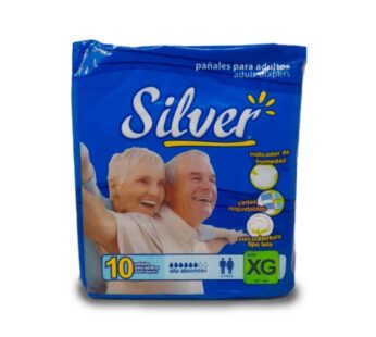 Pañal desechable SILVER para adulto talla XG (10 culeros)