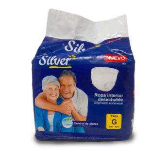 Pañal desechable PULL UP SILVER para adulto talla G (10 culeros)