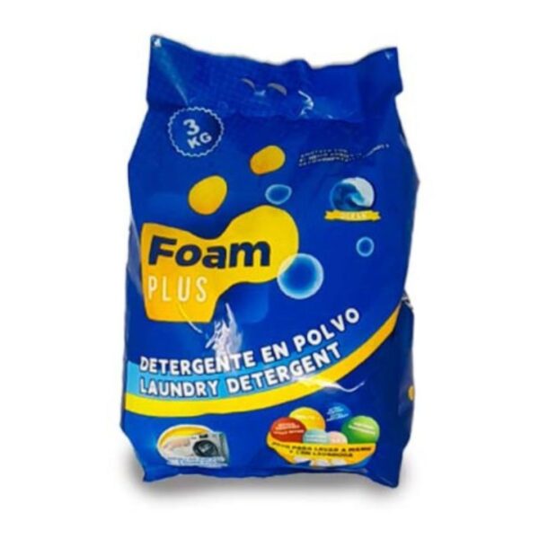 Detergente en polvo FOAM PLUS 3kg