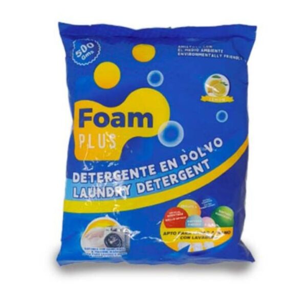 Detergente en polvo FOAM PLUS 500g