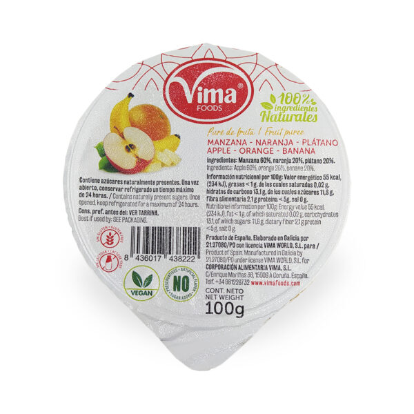 Compota VIMA 100g (manzana-naranja-plátano)