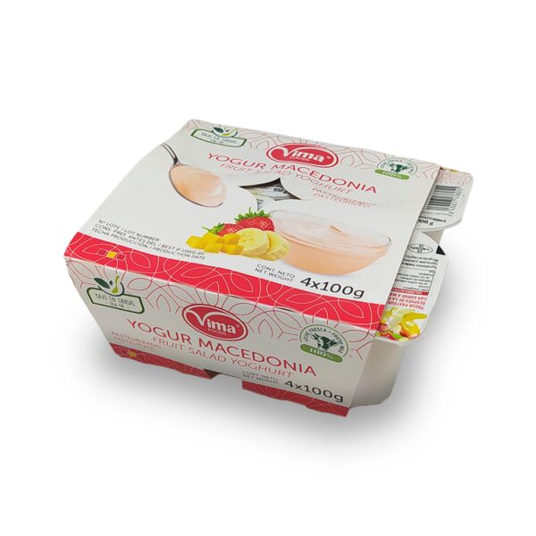 Yogurt vasitos VIMA macedonia 4u x 100g