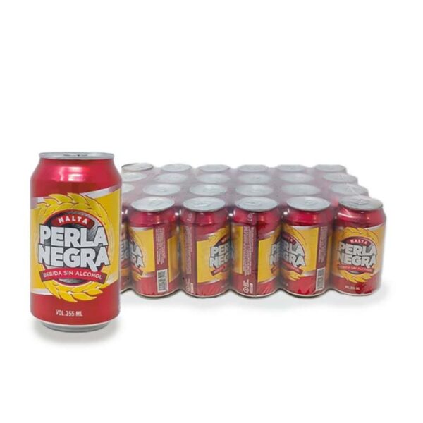 Malta PERLA NEGRA 355ml x 24u (lata, caja)