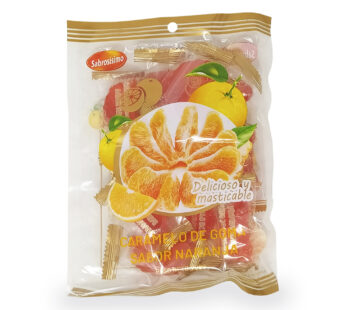 Caramelos de goma SABROSISIMO 208g (sabor naranja)