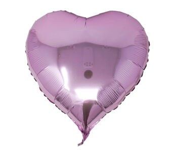 Globo rosado forma de corazón
