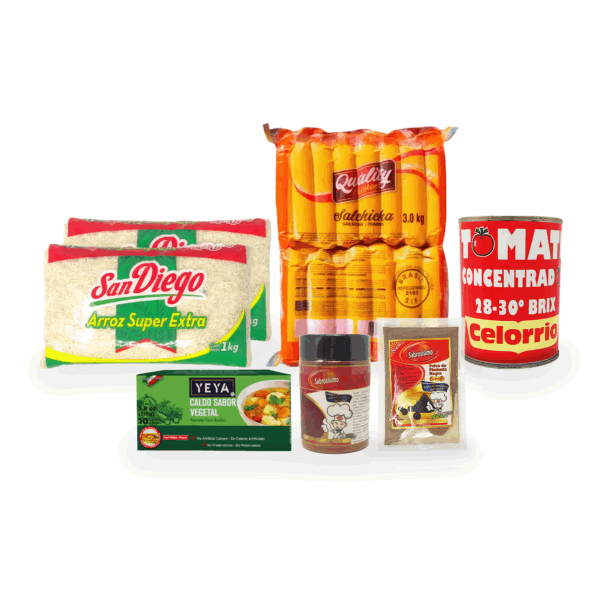 Arroz con salchicha