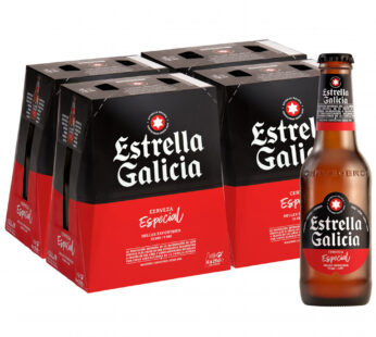 Cerveza ESTRELLA GALICIA 330ml (caja, botella)